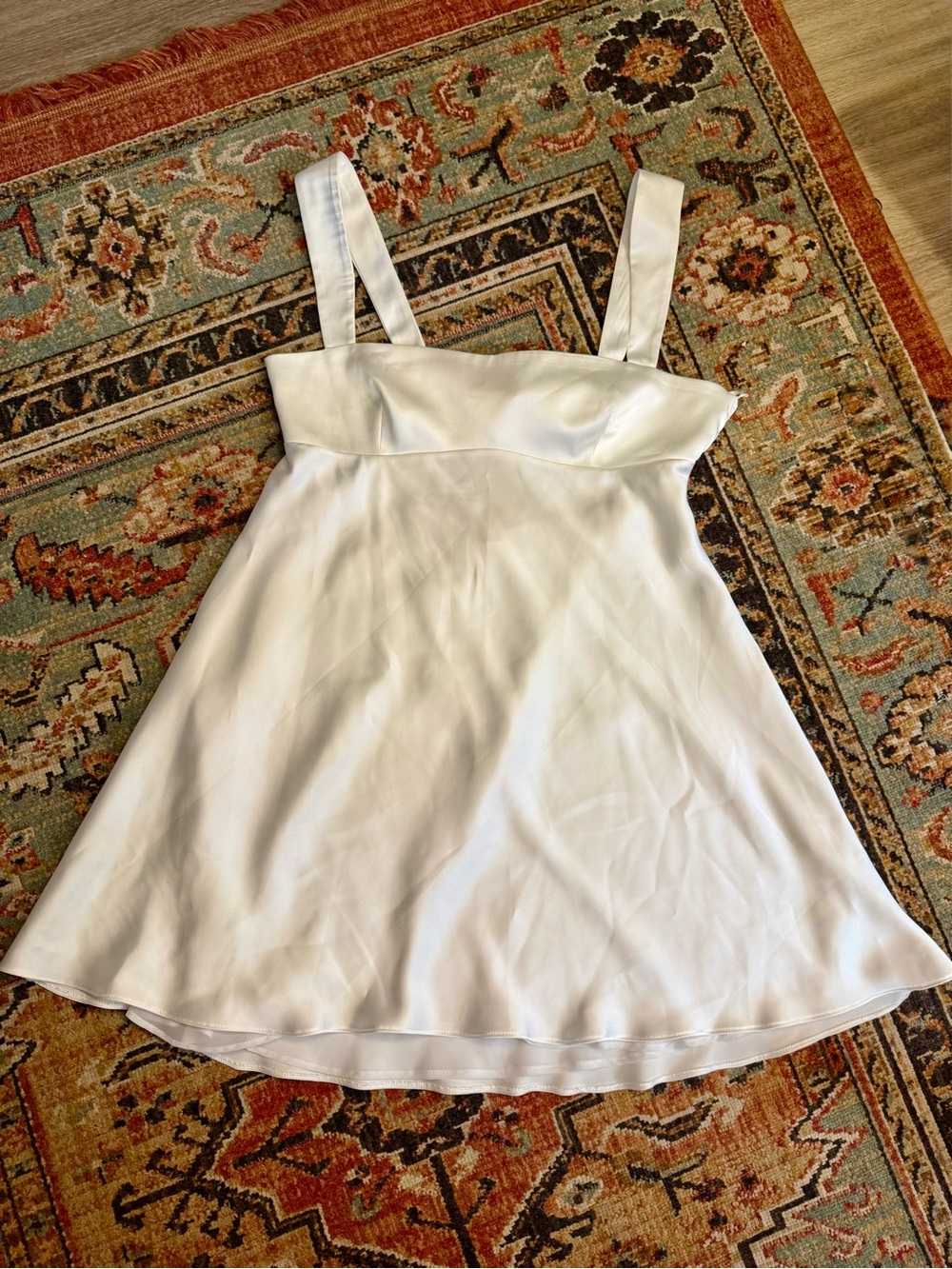 NWT Zara White Satin Mini Dress
